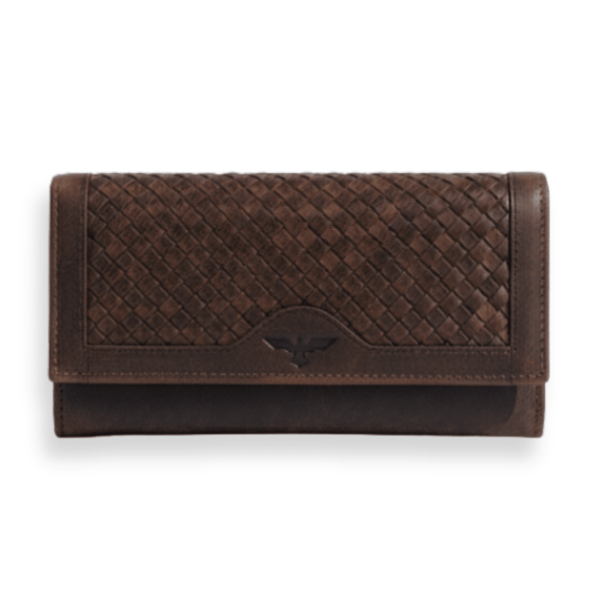 Cartera de Cuero Trenzado ( Café) - cristishop