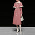Waisted Thousand Bird Plaid Cloth Coat Wool Coat - cristishop