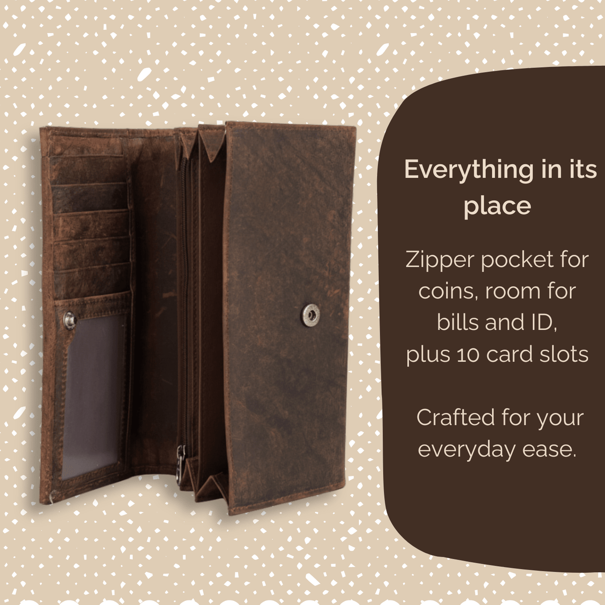 Cartera de Cuero Trenzado ( Café) - cristishop