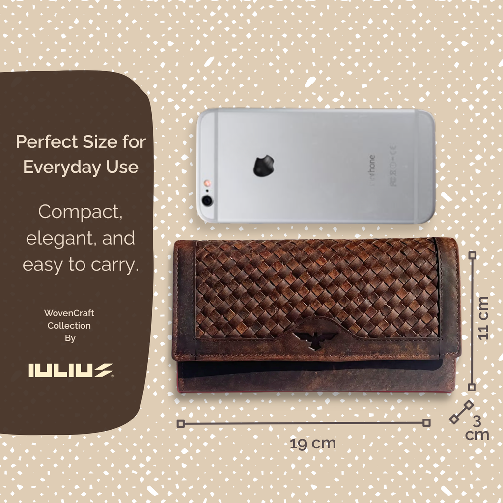 Braided Leather Wallet (Coffee)