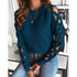 New Hollow Cloth Stitching Long Sleeve Women&