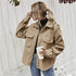 Lapel Single-breasted Thick Solid Color Shirt Woolen Cloth - cristishop