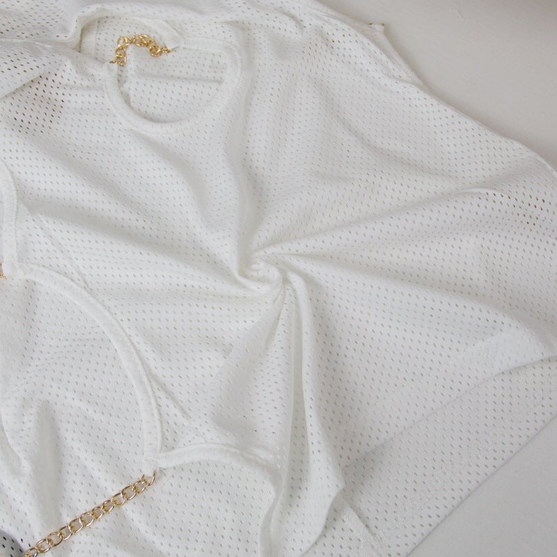 Net Cloth Hanging Neck Strap Metal Decoration Hollow Out - cristishop