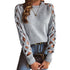New Hollow Cloth Stitching Long Sleeve Women&