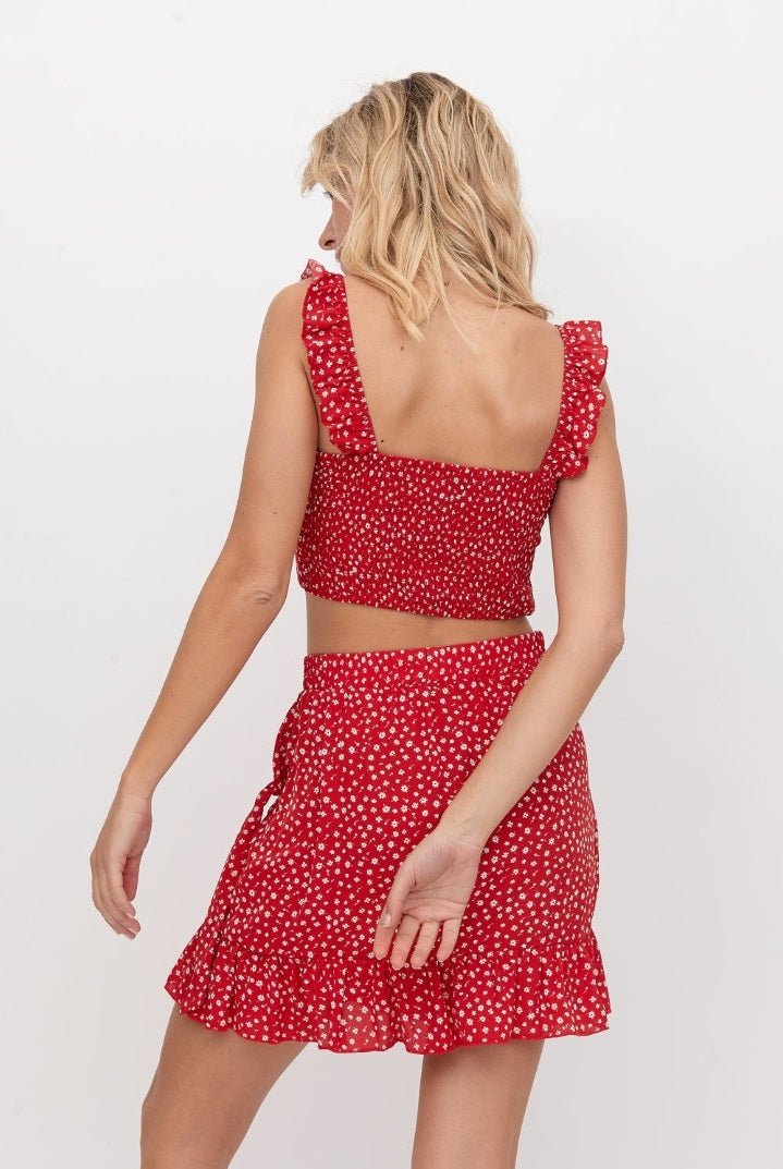 Conjunto Estampado Corazones Rojo - cristishop