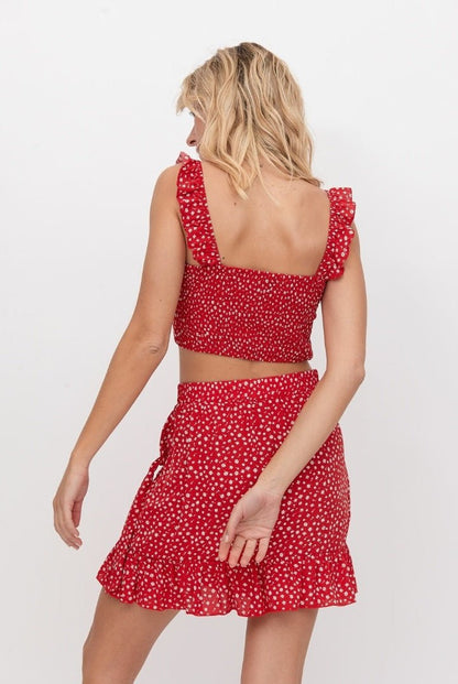 Conjunto Estampado Corazones Rojo - cristishop