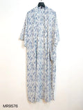 Kimono Largo Azul Pinceladas