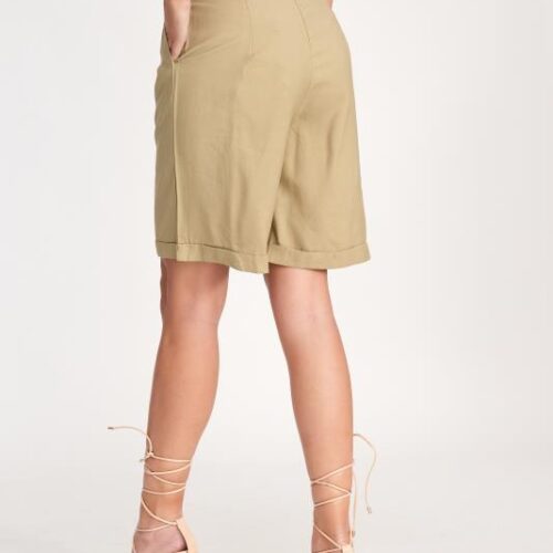 Bermudas Botones Beige - cristishop