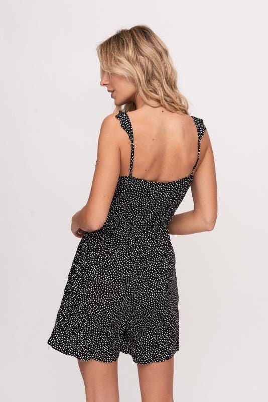 Mono Corto Tirantes Negro con Puntitos - cristishop