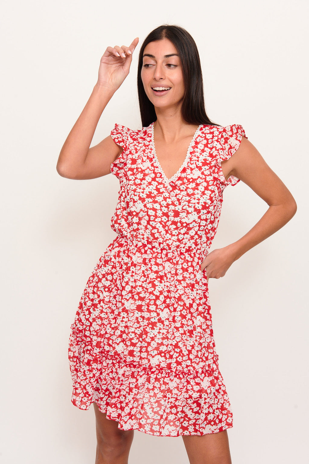 Vestido Rojo Estampado
