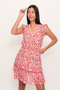Vestido Rojo Estampado - cristishop