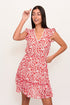 Vestido Rojo Estampado - cristishop