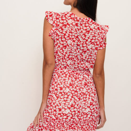 Vestido Rojo Estampado