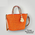 Bolso Asa con Bolitas Naranja