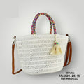 Bolso Asa con Bolitas Blanco