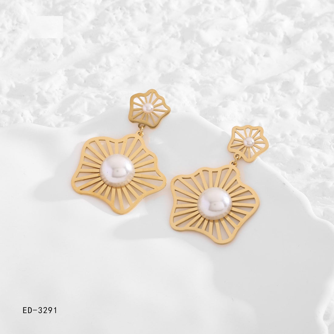 Pendientes Acero Dorado Estrella - cristishop