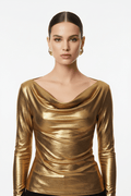 Top Dorado con Escote Elegante – Oro & Alma - cristishop