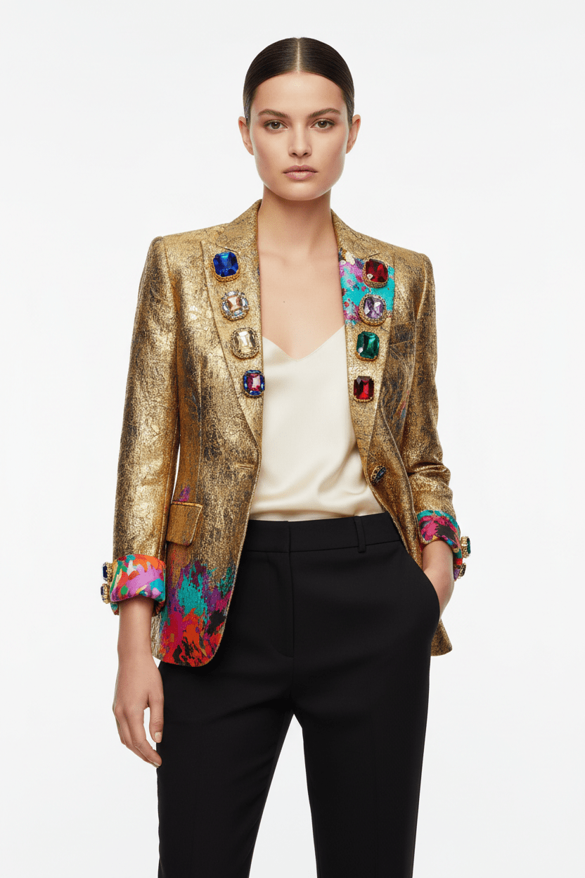 Chaqueta Dorada con Botones Joya – Oro & Alma - cristishop