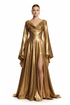 Vestido Largo Dorado Colección Oro & Alma detalle