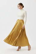 Falda Larga Dorada Plisada – Oro & Alma - cristishop