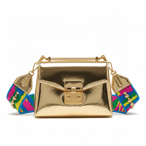 Blusa Dorada con Bordado Multicolor – Oro & Alma - cristishop