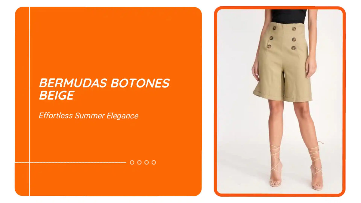 Bermudas Botones Beige by@Outfy