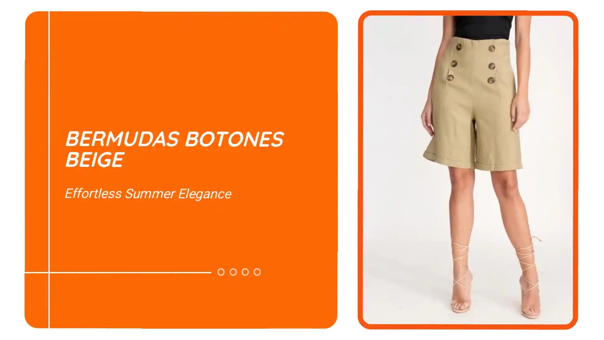 Bermudas Botones Beige by@Outfy