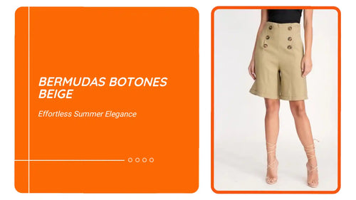 Bermudas Botones Beige by@Outfy